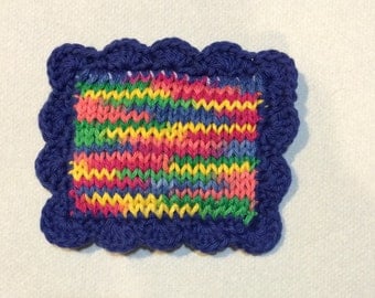 Scrubbie / Knit Dishcloth / Pot Scrubber / Dish Scrubbie /Knitted DishCloth / Sponge / Nylon Scrubbie / Scrubber / Rainbow