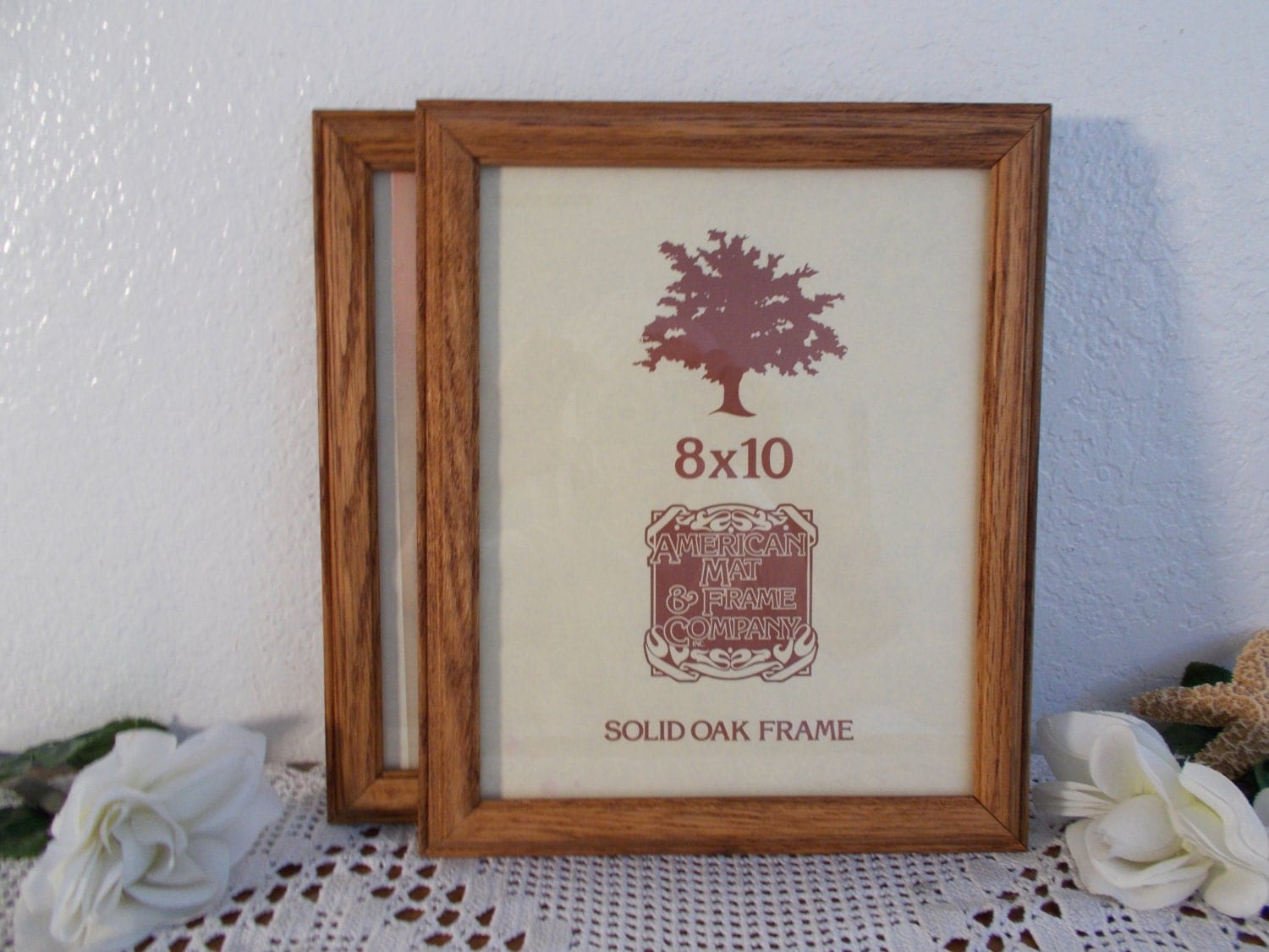 Vintage Solid Oak Wood Picture Frame 8x10 Photo Decoration Mid