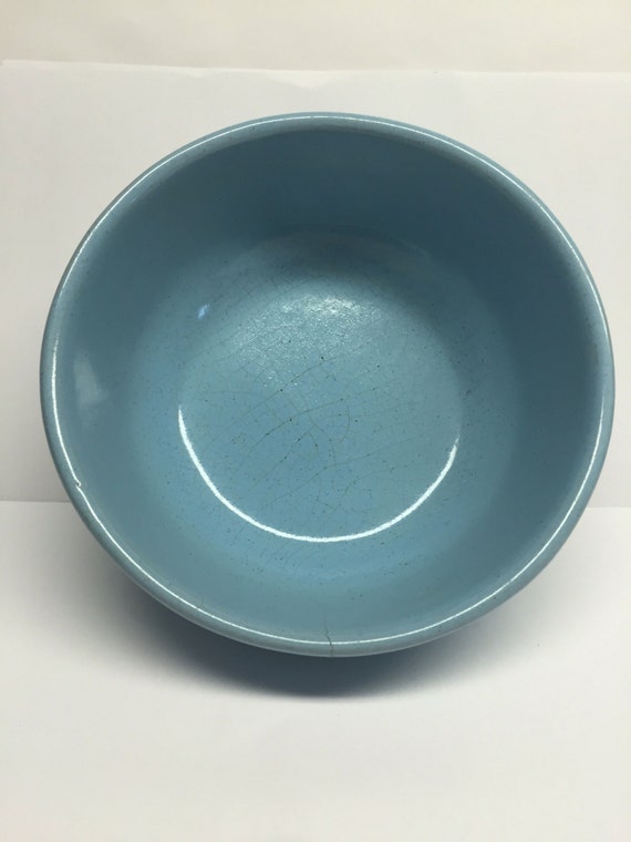 Vintage Frankoma Pottery Blue 6 x Cereal Soup Bowl 5.50 x 2