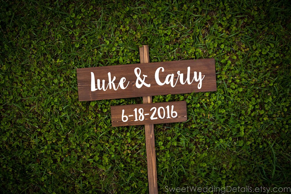 CUSTOM Wedding Signs your NAMES and by SweetWeddingDetails