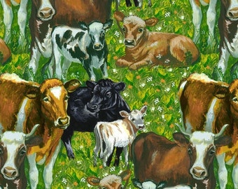 LAST YARD - Blank Quilting - Down on the Farm - Cows