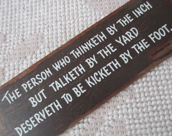 Vintage Sign Wood Wooden Souvenir from Englewood Colorado Saying Quote