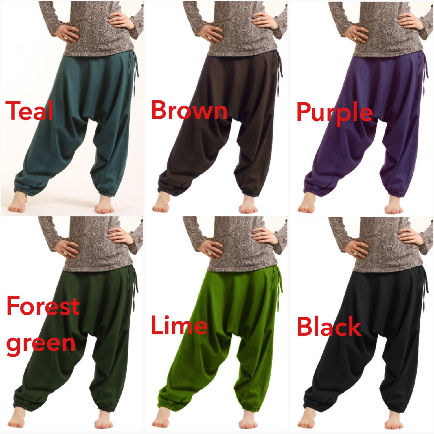 HAREM pants yoga trousers harem trousers drop by GekkoBoHotique