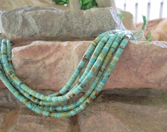 Light Blue Green Natural Turquoise Heishi Bead 4MM Beads 16" Strand