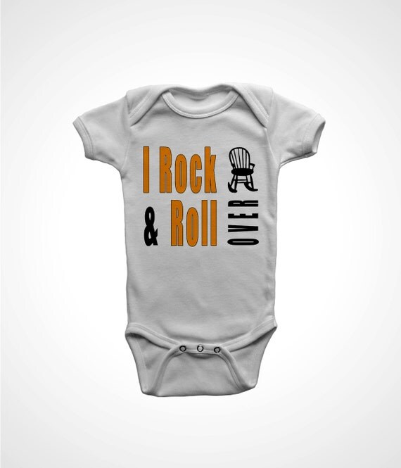 Rock and Roll Baby Funny Infant Shirt Original Design Humorous