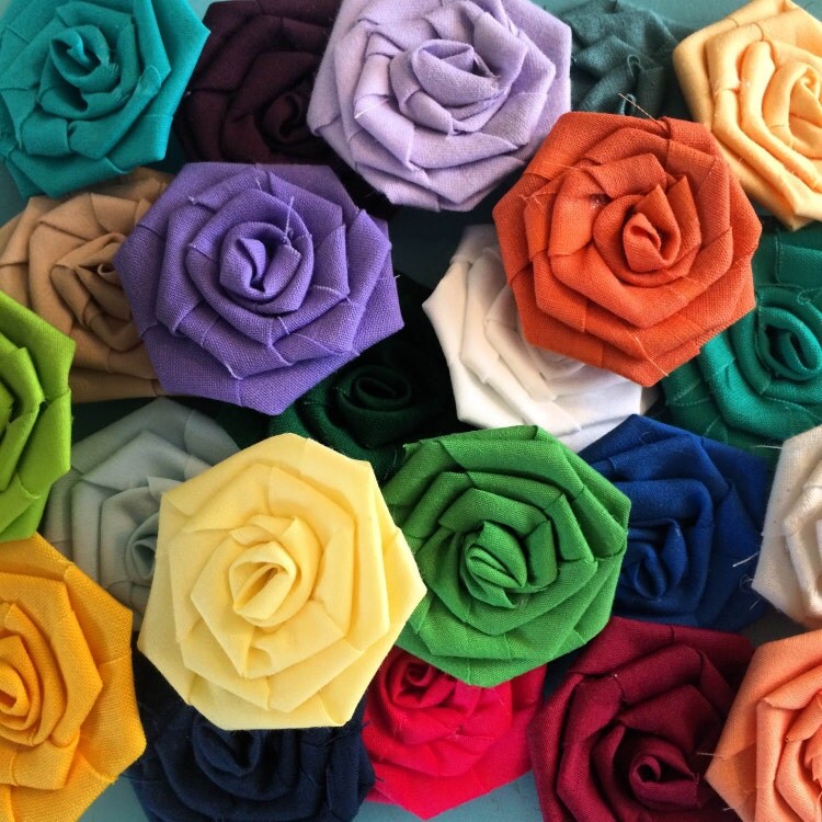 Cotton RosettesChoose Your Colors 34 Colors by theartsyhippie