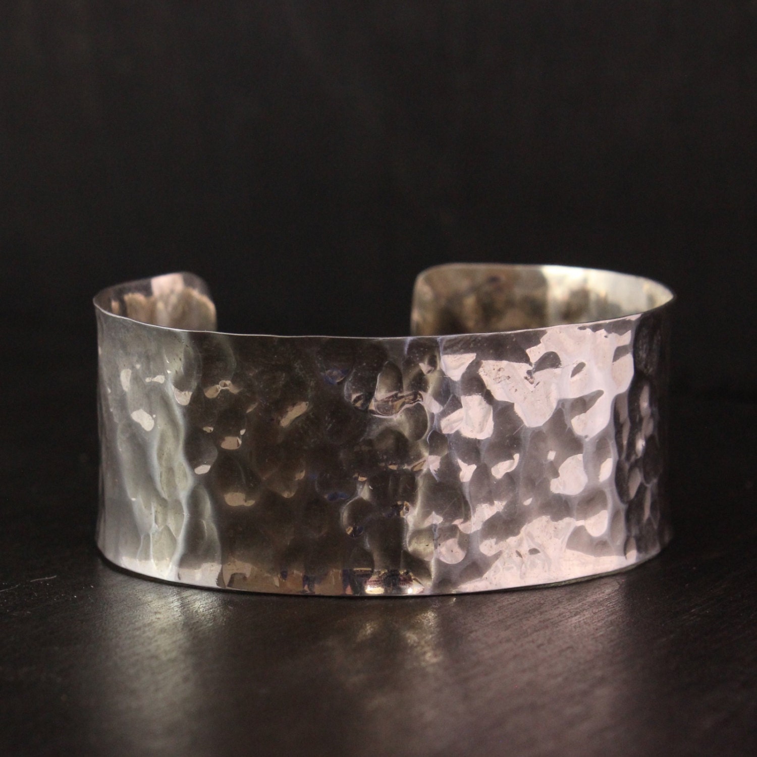 Hammered Silver Cuff Bracelet
