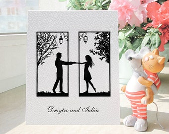 Personalized Greeting Card, Custom Anniversary Gift for Her, Anniversary Gift for Wife, Wedding Card Personalized Stationary, Boyfriend Card