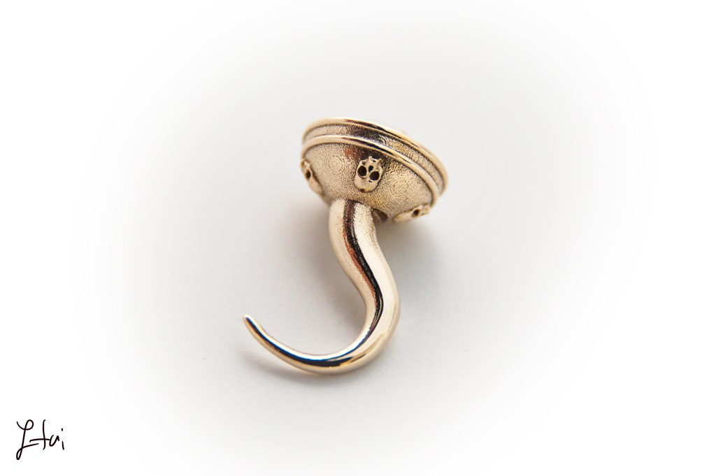 captain hook's hook pendant unique ring hook pendant by bijouls