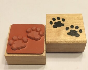 small paw prints rubber stamp, 25 mm (BB4/1)