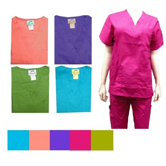 Personalized Nursing Medical Scrubs Ladies by EmbroiderybySharon