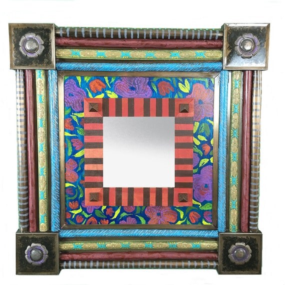 Decorative Mirror Mexican Tin Frame Mirror