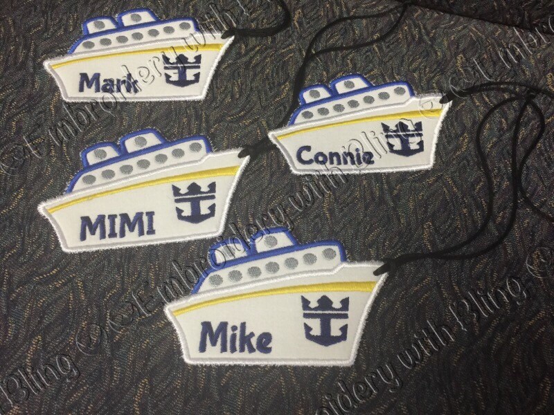 Cruise Ship Luggage Tag decorative Royal Caribbean like logo