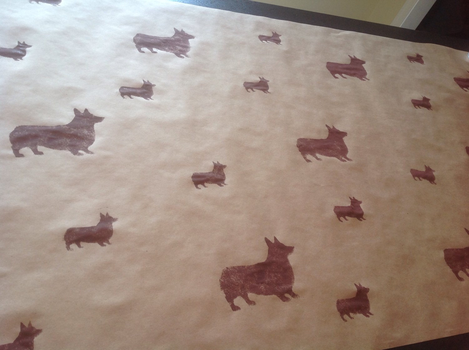 Custom brown kraft wrapping paper