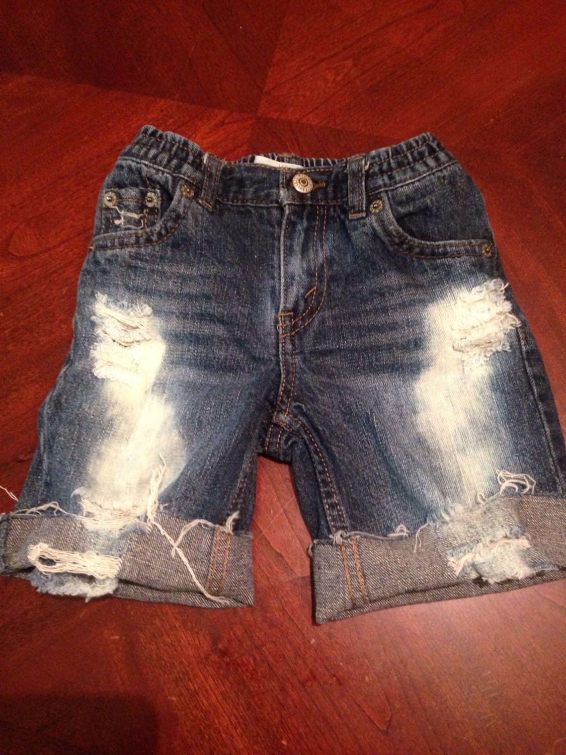 Custom distressed baby boy levis 24m READY TO by Trendybayoubaby