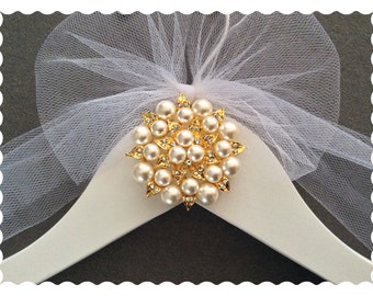 Wedding Shower Gift, Wedding Dress Hanger, Jewels & Rhinestone Hanger