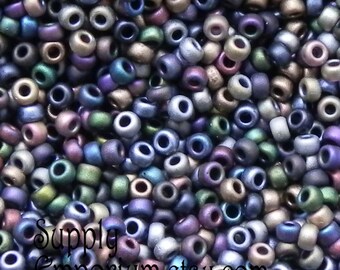 11/0 Miyuki Matte Heavy Metals Seed Bead Mix - 10 grams - Miyuki Color Mix24 - Heavy Metals Matte Mix 11/0 Seed Beads - 1816