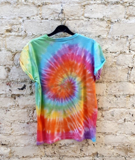 Pot Leaf Shirt Tie Dye Marijuana Leaf Shirt Rainbow by AbiDashery