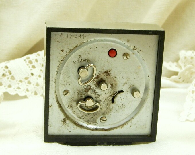 Working Vintage Mid Century 60s / 70s German Wind Up Mechanical Silvoz Alarm Clock, European MidCentury Decor, Bedroom Bedside Timepiece