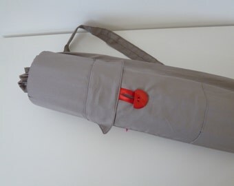Handmade yoga pilates mat bag, Yoga bag, Gray