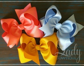 Large hair bows- made to match Matilda Jane-once upon a time- chapter 2- big bows for girls- large bows- little girl hair bows- 6 inch bow