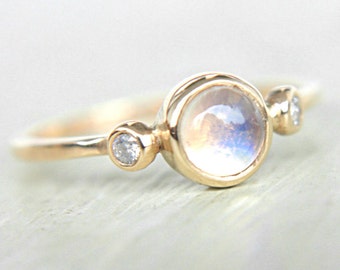 rainbow moonstone and diamond ring 14k yellow gold natural moonstone diamond gold ring made in your size rainbow moonstone engagement ring - Rainbow Wedding Rings rainbow moonstone and diamond ring 14k yellow gold natural moonstone diamond gold ring made in your size rainbow moonstone engagement ring - Rainbow Wedding Rings