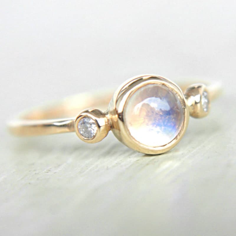 Moonstone Engagement Rings Etsy Moonstone Engagement Rings Etsy