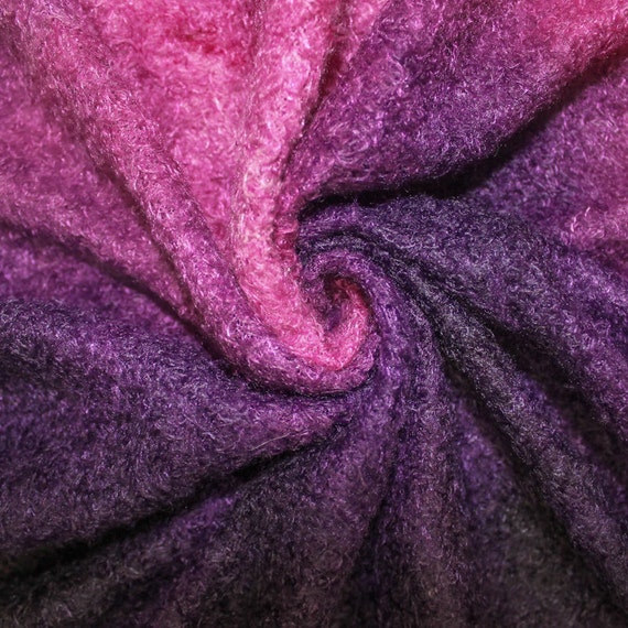 Purple Ombre Wooly Knit Fabric by the yard style 6657