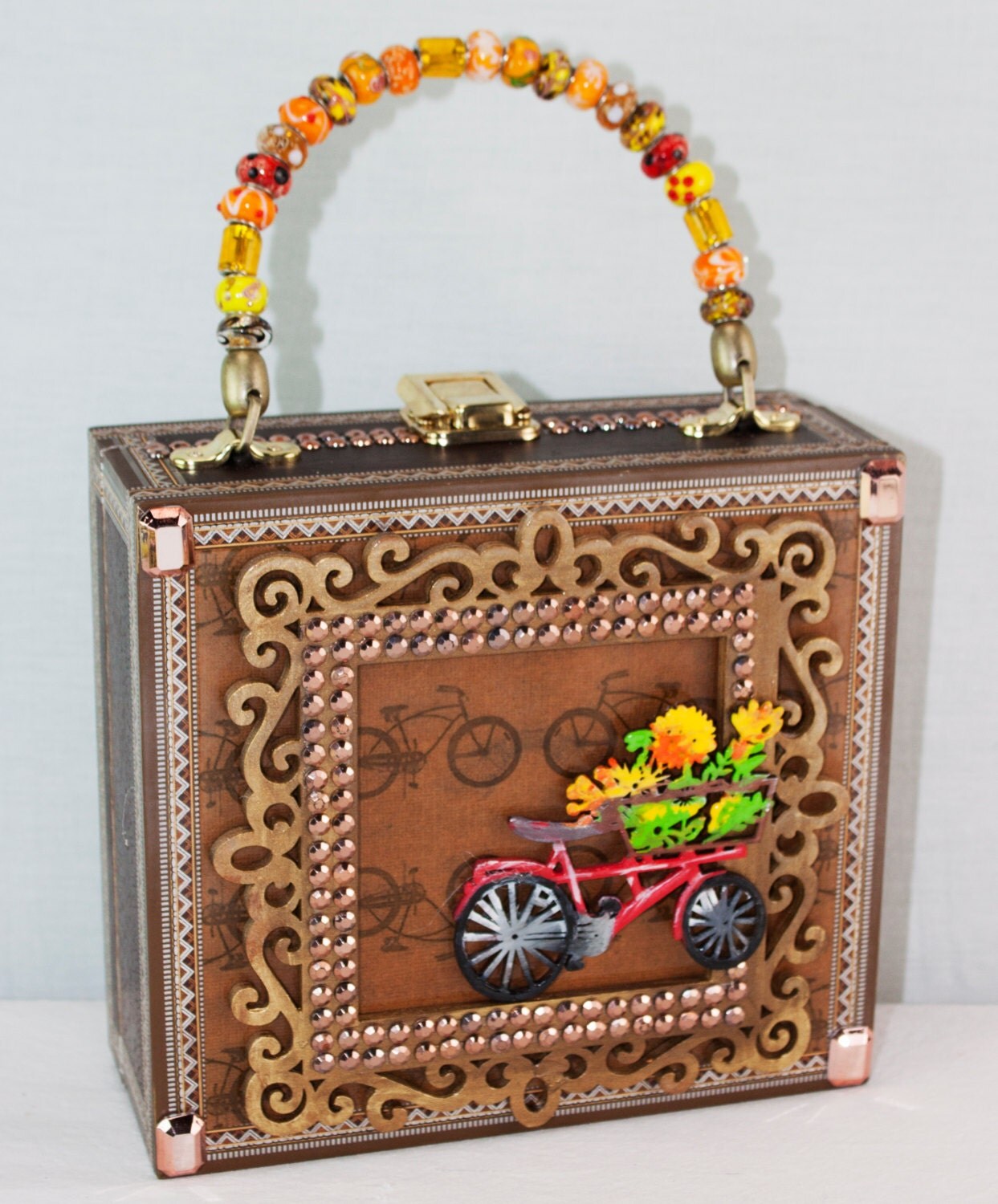 Hand Painted Cigar Box Purse