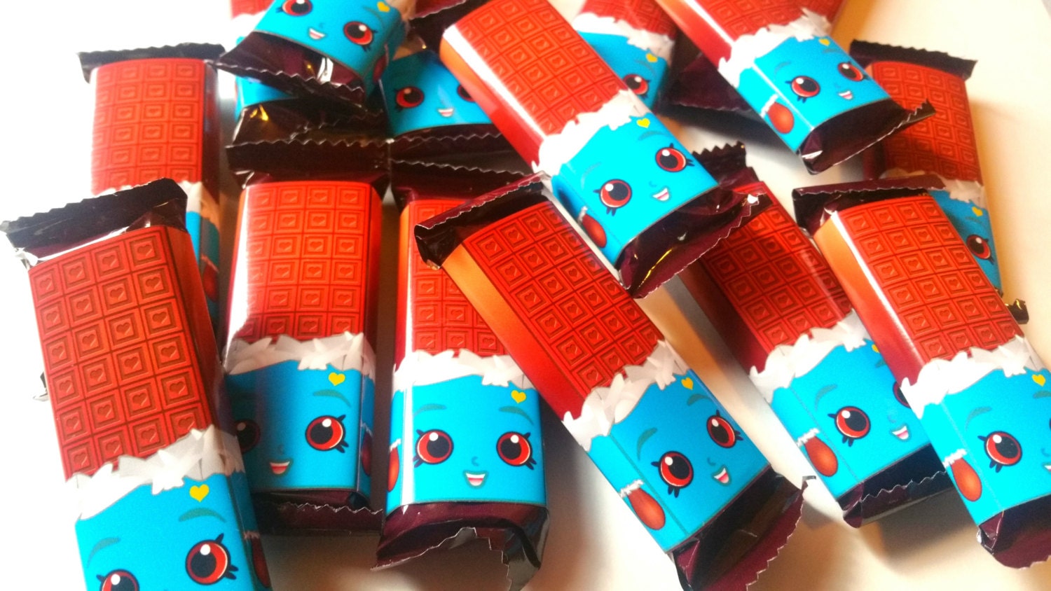 SHOPKINS theme mini Chocolate Bar wraps/ Instant Download/