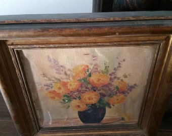 Framed Floral Painting