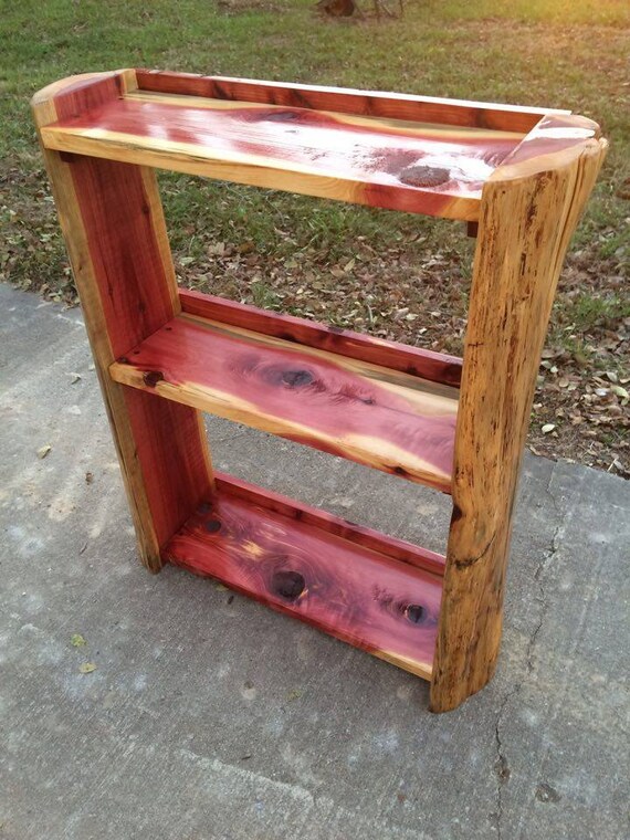 3 Shelf Cedar Bookcase by BarroneFarm on Etsy