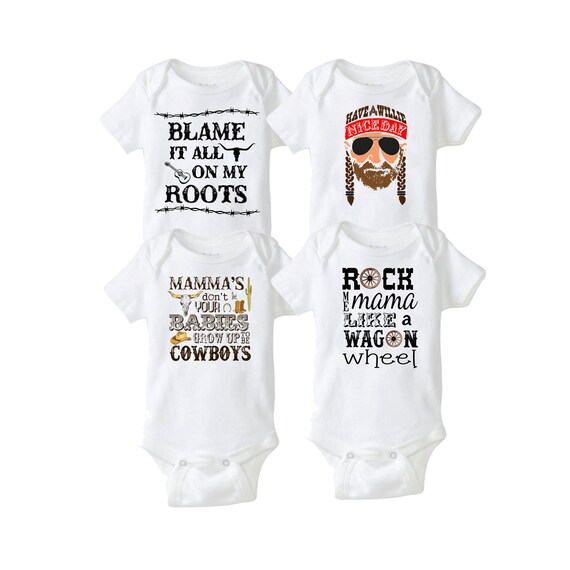 Country Western Music Baby Gift Box Set Onesies Cool by Millwell