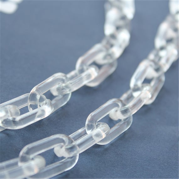 3feet Clear White Oval Acrylic Chain Links Transparent