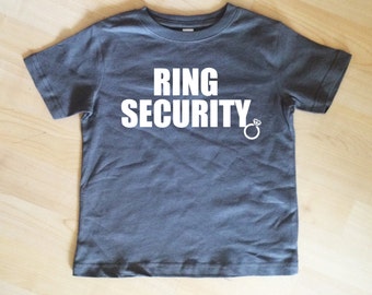 RING Security Shirt Bridal Party Shirt Charcoal Gray Shirt Wedding Party Shirt Wedding Party Gift Ring Security Shirt Ring Bearer