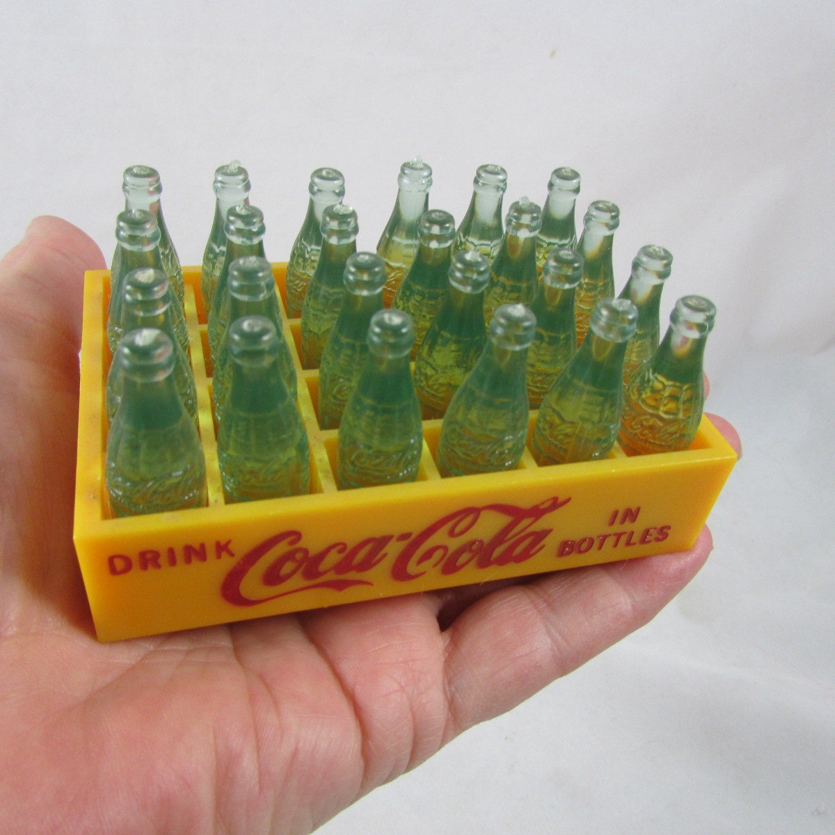 Miniature Toy Coca Cola Coke 24 Bottle Case Crate Vintage 50s