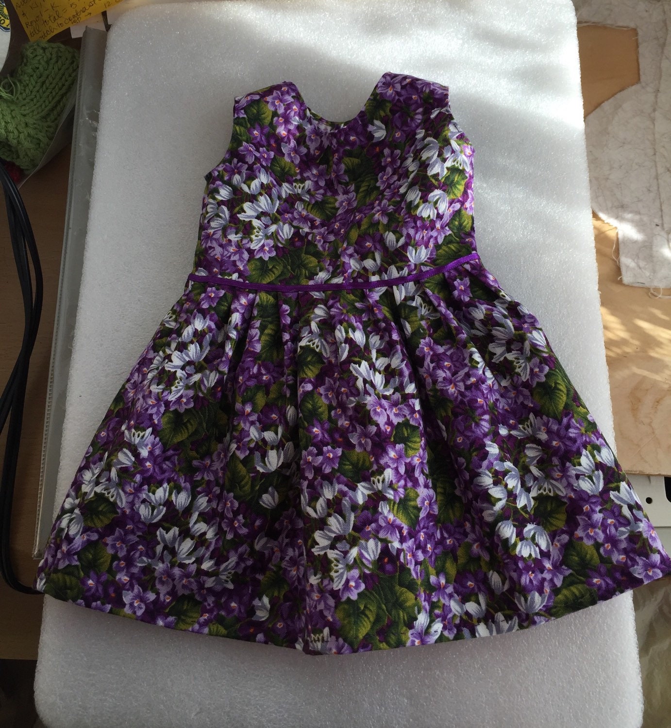cabbage patch doll purple dress