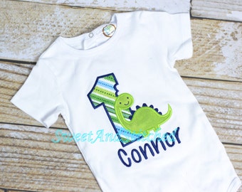 Dinosaur Birthday shirt or tee - first (1st, 2nd, 3rd, 4th) birthday dinosaur - dinosaur outfit - baby boy birthday shirt