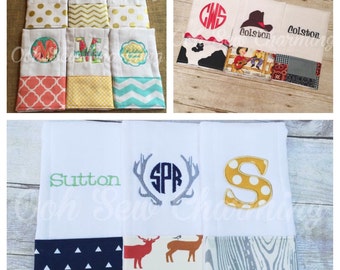 Personalized Burp Cloths