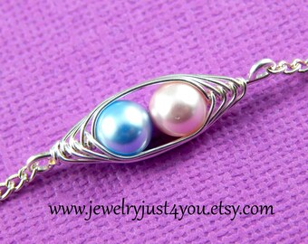 Two Peas in a pod Bracelet, Select your color