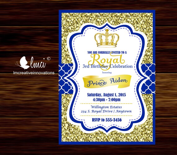 Royal Prince Birthday Party Invitations 4