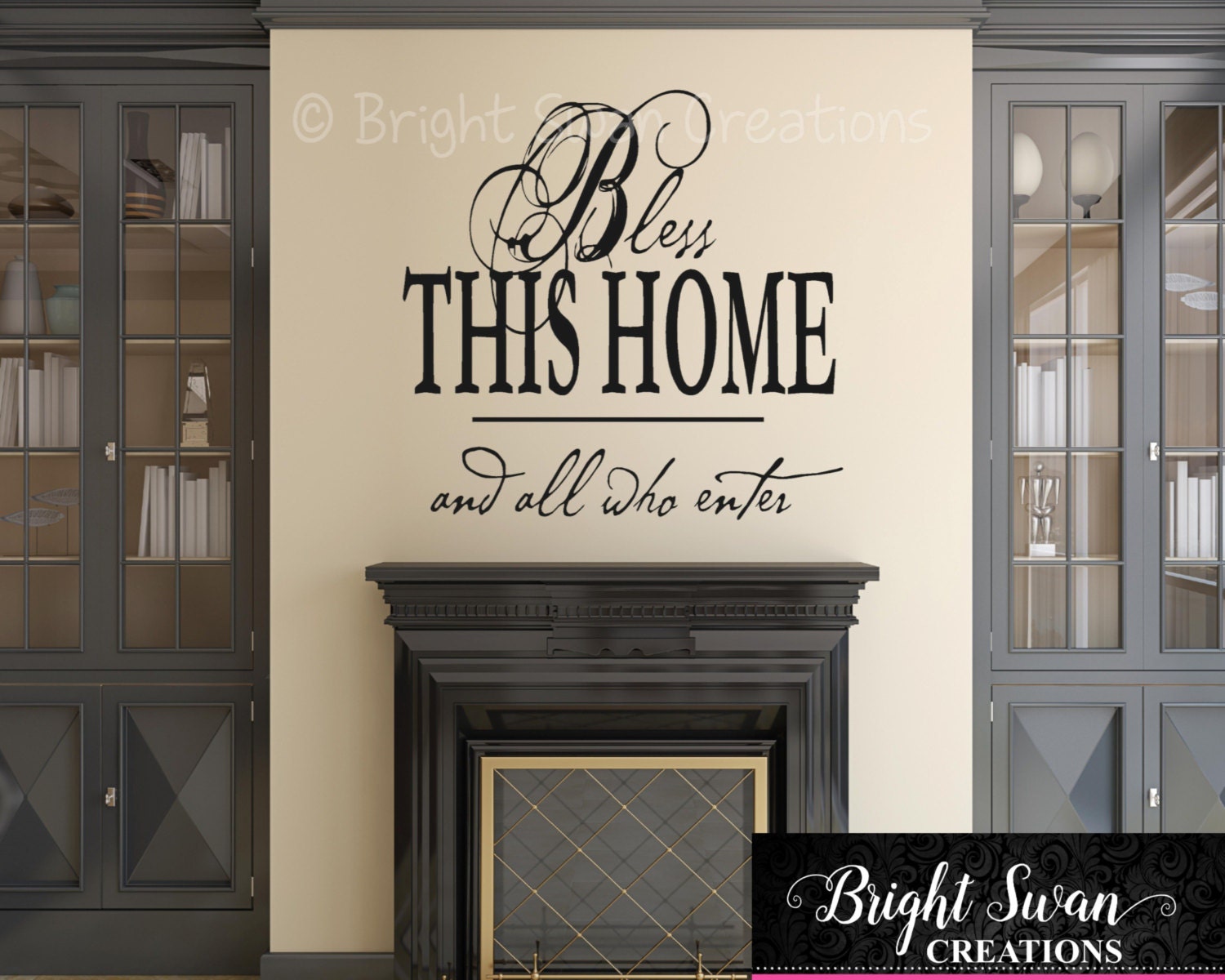 Bless this home vinyl wall decal different sizes home vinyl