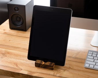 iPad Stand/ Walnut/ Tablet Stand/ iPad/ iPad Station/ tech gift / gifts for him