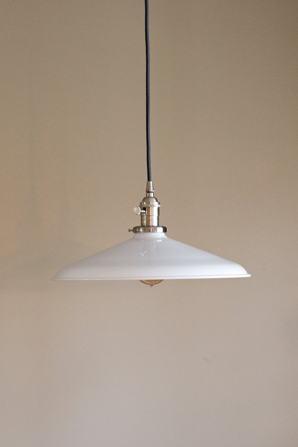 pendant light fixture 14 metal porcelain enamel white