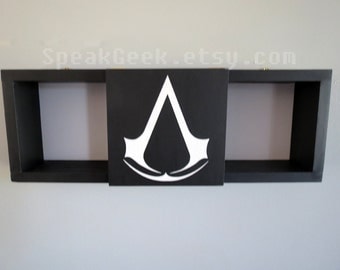 Assassin's Creed - Shadow Box Shelf - Home Decor- Cubbie Shelf - Hand Made - Hand Painted - MADE TO ORDER