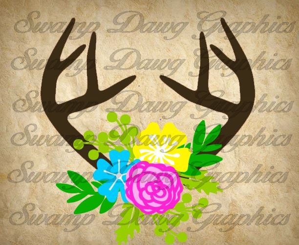 Free Free 172 Floral Antler Svg SVG PNG EPS DXF File