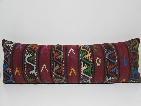 16x48 kilim pillow sham large decorative pillow king pillow