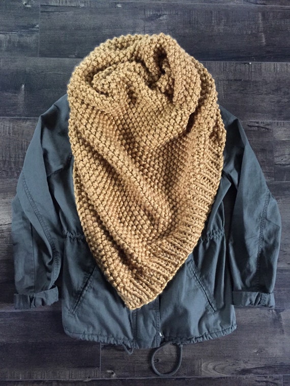 Chunky Knit Blanket Scarf Oversize Many Colors by TheKnitAbode