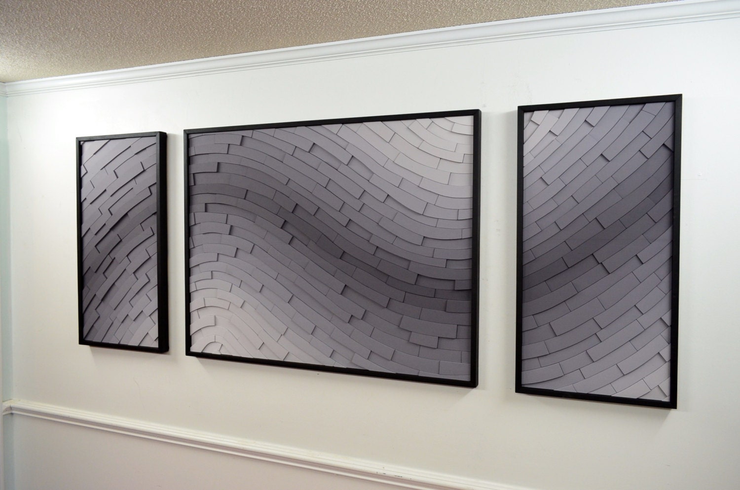 wood wall art The Great Grey 8'x3'