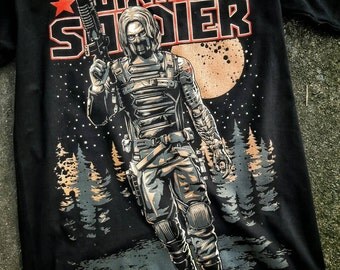 Black Timber BT78 Civil War Captain America 2 The Winter Soldier Bucky Barnes Ironman Men T-shirt Sz. S,M,L,XL,XXL